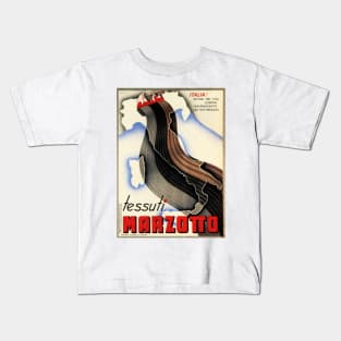 TESSUTI MARZOTTO Italian National Textile Company Cloth Vintage Advertisement Kids T-Shirt